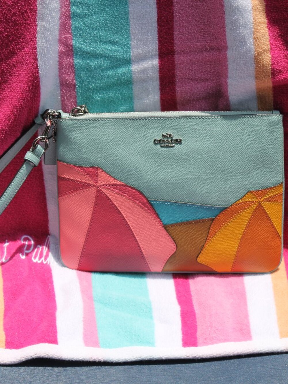 Coach Umbrella Motif Gallery Pouch Wristlet New with tags